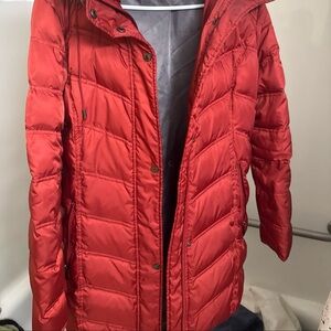 Kenneth Cole Reaction Women's Vibrant Red Puffer Coat
